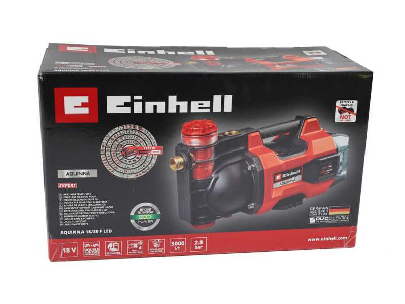 Einhell Aquinna 18/30 F Led - Self-Priming Battery-Powered Pump - 4Ah 2X18V