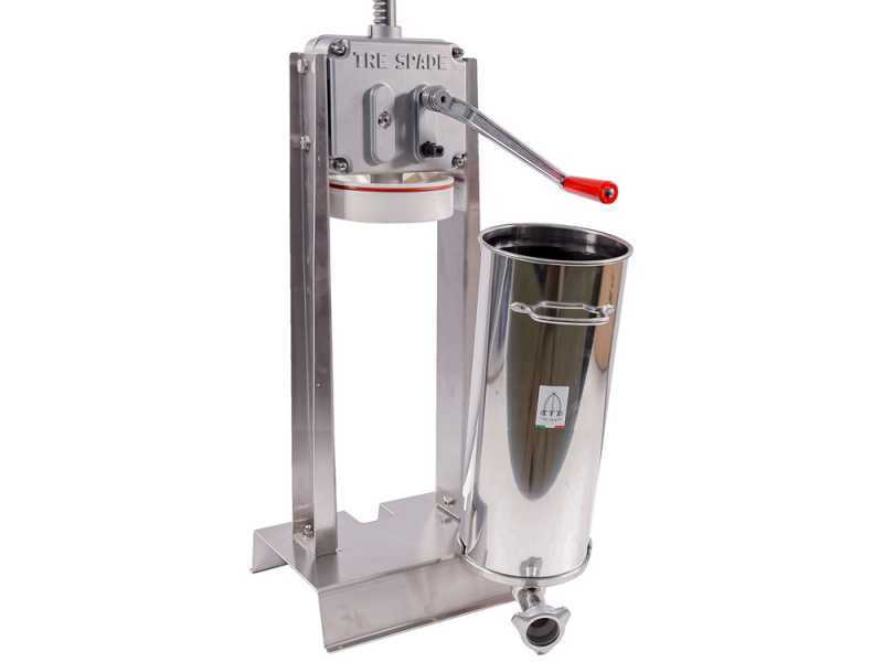 Tre Spade 15/V Deluxe - 15 Kg Vertical Manual Sausage Stuffer - 2 Speeds