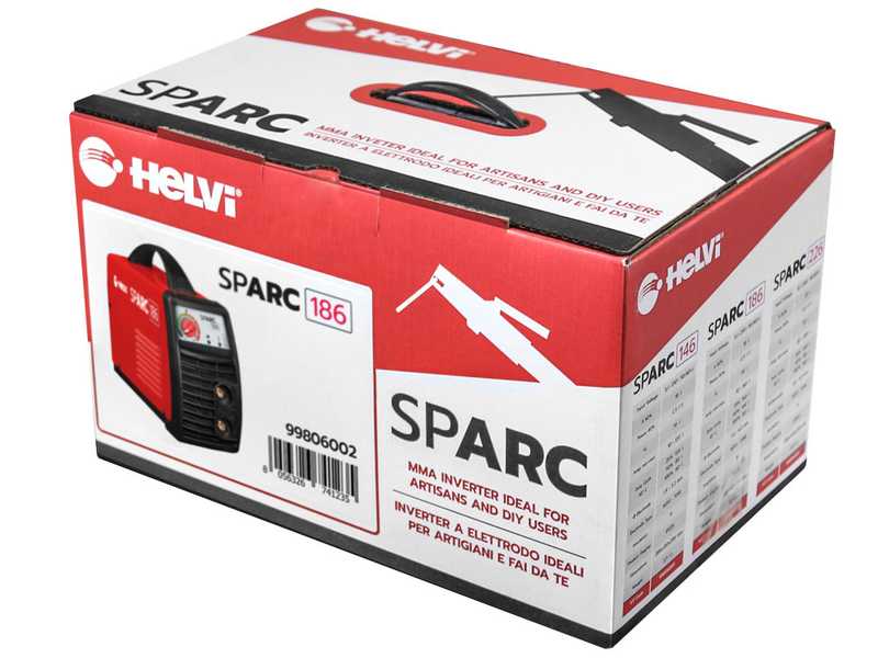 Helvi sparc 186 - Inverter MMA electrode welding machine - 160 A - MACHINE ONLY