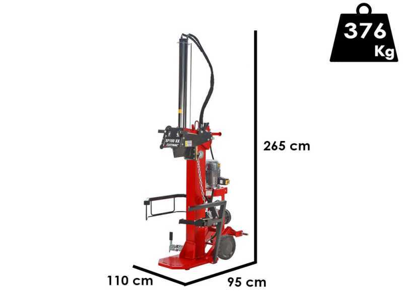 Docma SF180 380 + PTO XX - Hybrid Log Splitter - Electric and Tracto-powered - Vertical