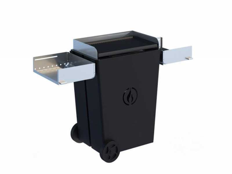 Line VZ Party black- Pyrolytic Pellet Barbecue with Wheels