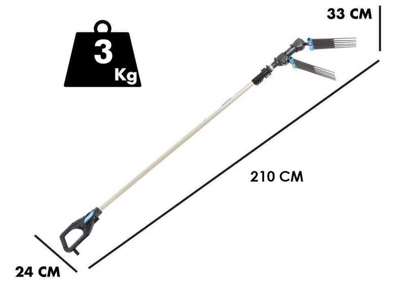 Campagnola Alice STAR 58 PLUS - 210 - 280 cm Aluminium Pole - Electric Olive Harvester