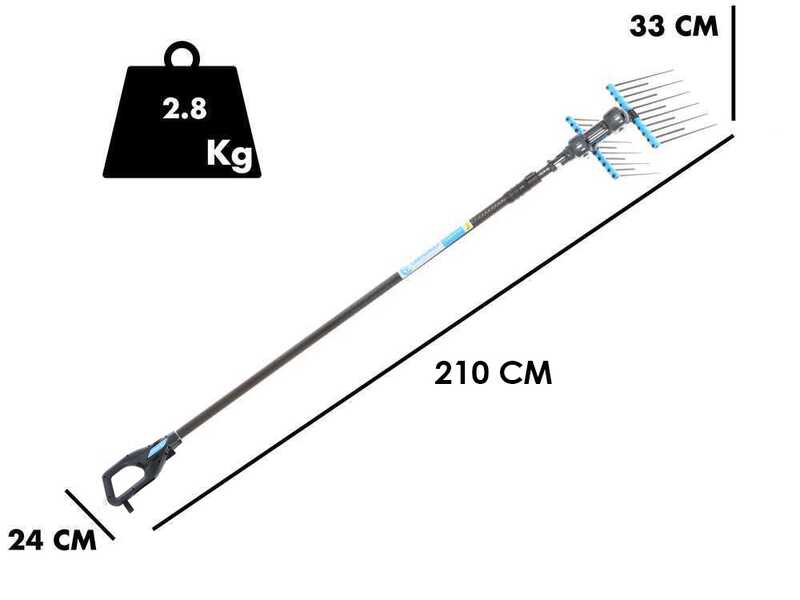 Campagnola Alice STAR 58 PLUS - 210 - 280 cm Carbon Pole - Electric Olive Harvester