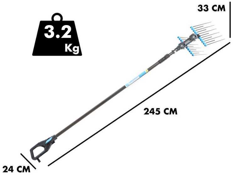 Campagnola Alice STAR 58 PLUS - 245 - 330 cm - Carbon Pole - Electric Olive Harvester