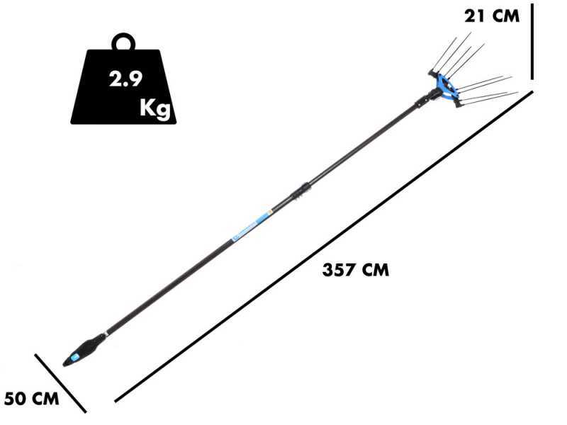 Campagnola Icarus V1 58 - 185-270 cm Carbon Pole - Electric Olive Harvester
