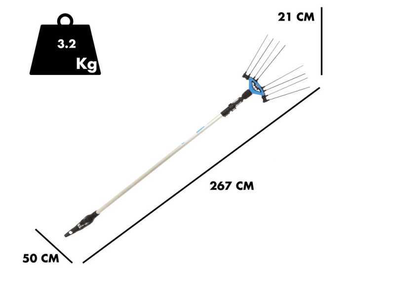 Campagnola Icarus V1 58 - 185-270 cm Aluminium Pole - Electric Olive Harvester
