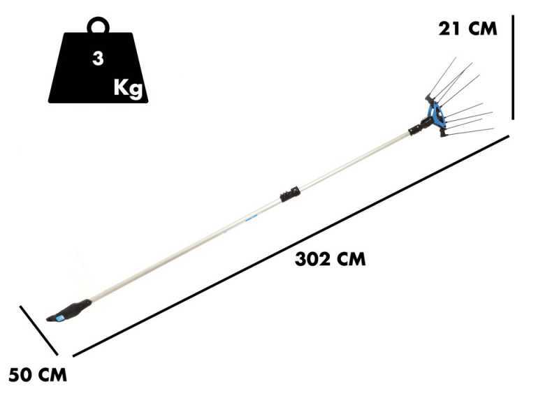 Campagnola Icarus V1 58 - 150-220 cm Aluminium Pole - Electric Olive Harvester