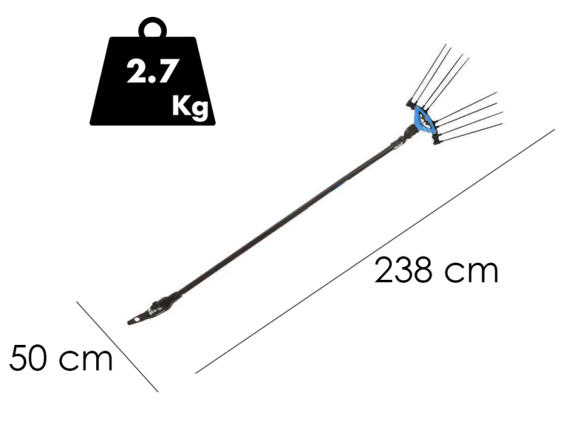 Campagnola Icarus V1 58 - 200 cm Fixed Carbon Pole - Electric Olive Harvester