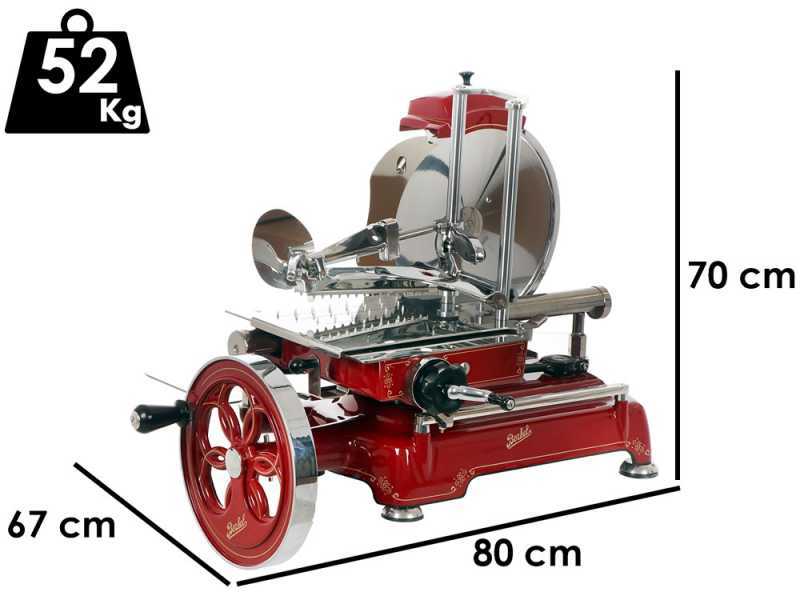 Berkel Tribute Red - Flywheel Meat Slicer With Stand - 300 mm Hard-Chrome Steel Blade