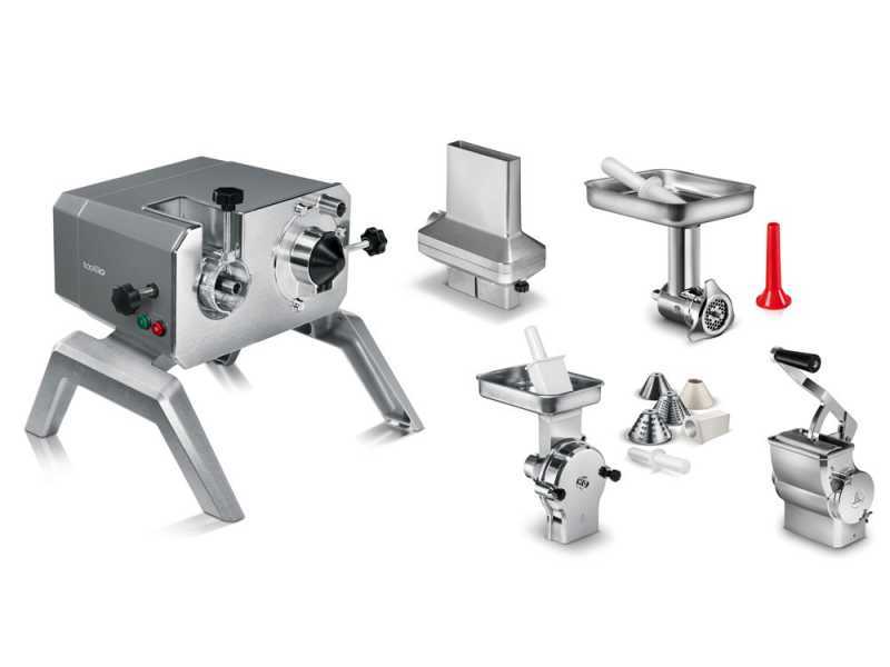 Tre Spade Toollio F95001/G - Electric Meat Mincer with Grater + Accessory Kit - 750W - Three-phase