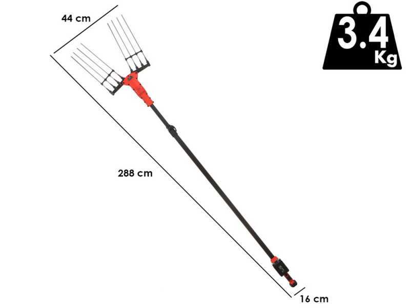 Blue Bird Olimpo 23-56 AT - Battery-powered Olive Harvester - 21 V - Telescopic Pole - WITHOUT BATTERIES AND CHARGER