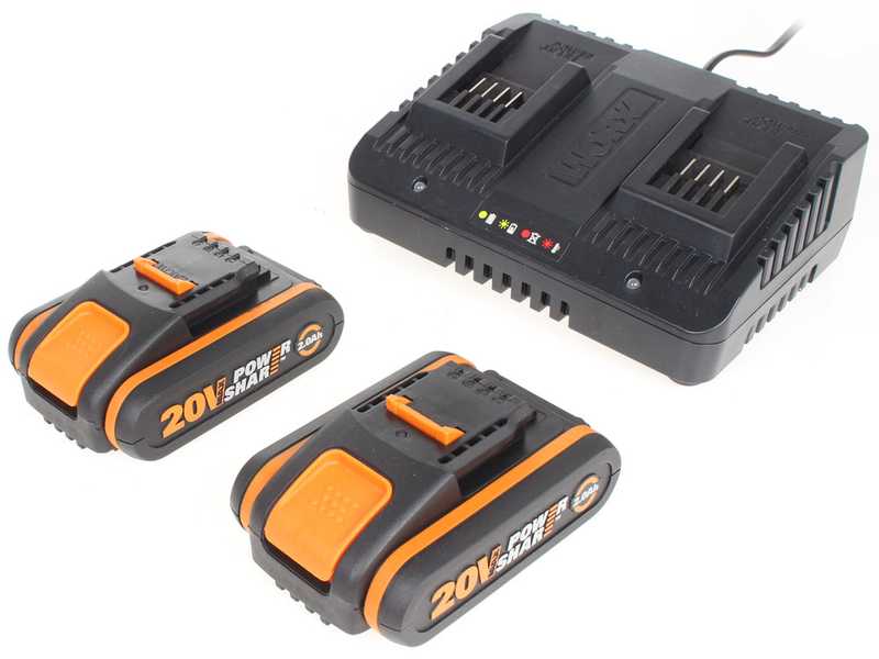 WORX twin pack WG927E - Battery-powered Lawn Mower and Edge Trimmer - 40V - 2x 2Ah