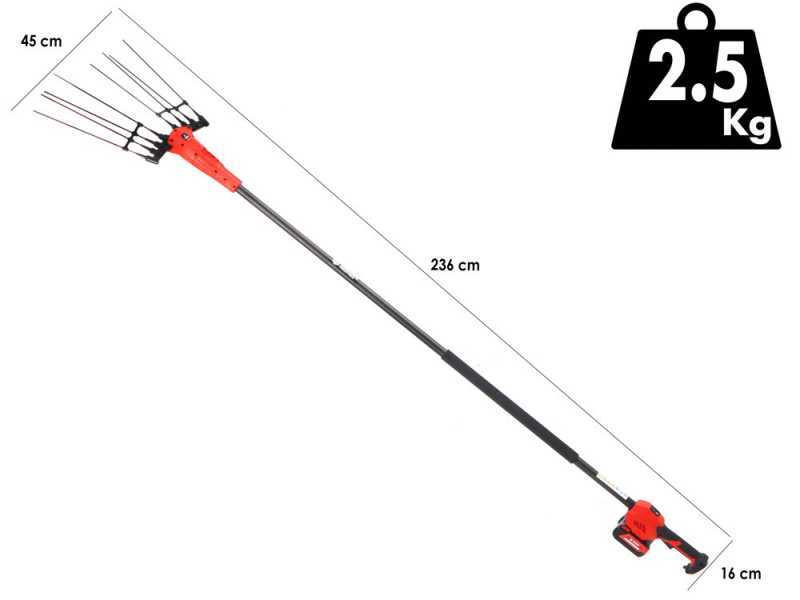 Blue Bird Olimpo 23-56 - Battery-powered Olive Harvester - Fixed Pole - 21V 5Ah