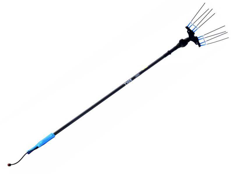 Lisam Thor 36V - Electric Battery-powered Olive Harvester - With 8 Carbon Prongs - Telescopic Pole