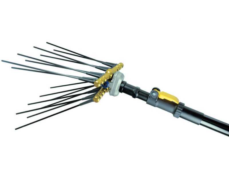 Lisam Swing 36V - Electric Battery-powered Olive Harvester - With 8+8 Carbon Prongs - Telescopic Pole