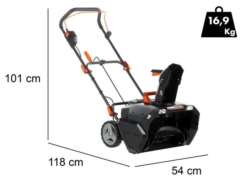 Worx Nitro WG471E - Battery-powered Snowplough - 40V - 2x 4Ah