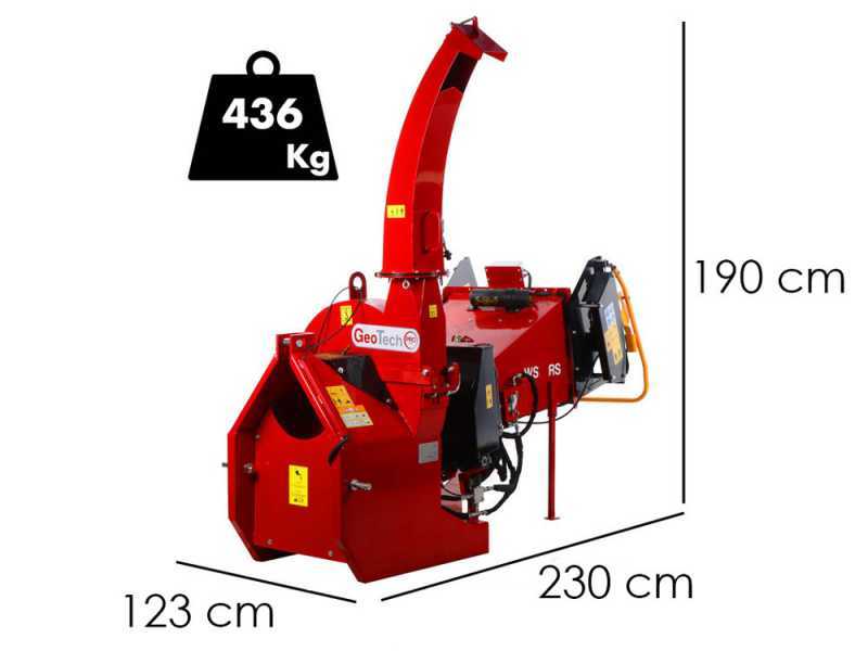 GeoTech-Pro WS52RS - Tractor Shredder - With Hydraulic Control Feed Rollers