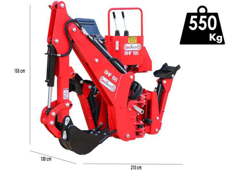 GeoTech Pro BHF 195 - Backhoe for stationary tractor