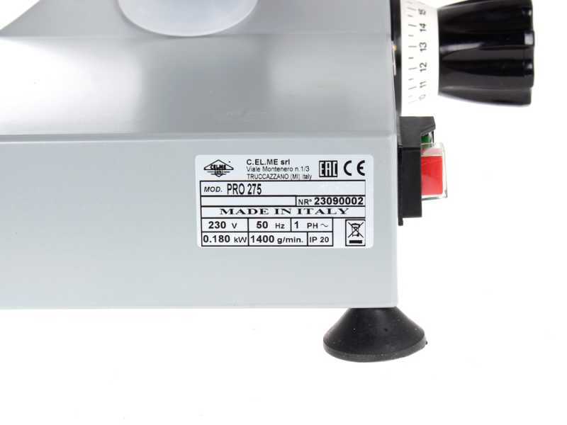 Celme PRO 275 - Professional slicer with 275 mm blade