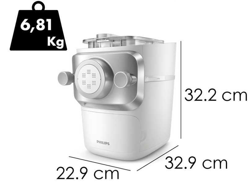 Philips Pasta Maker 7000 HR2660/00 - Electric 2-in-1 Pasta Maker - Kneads and Extrudes