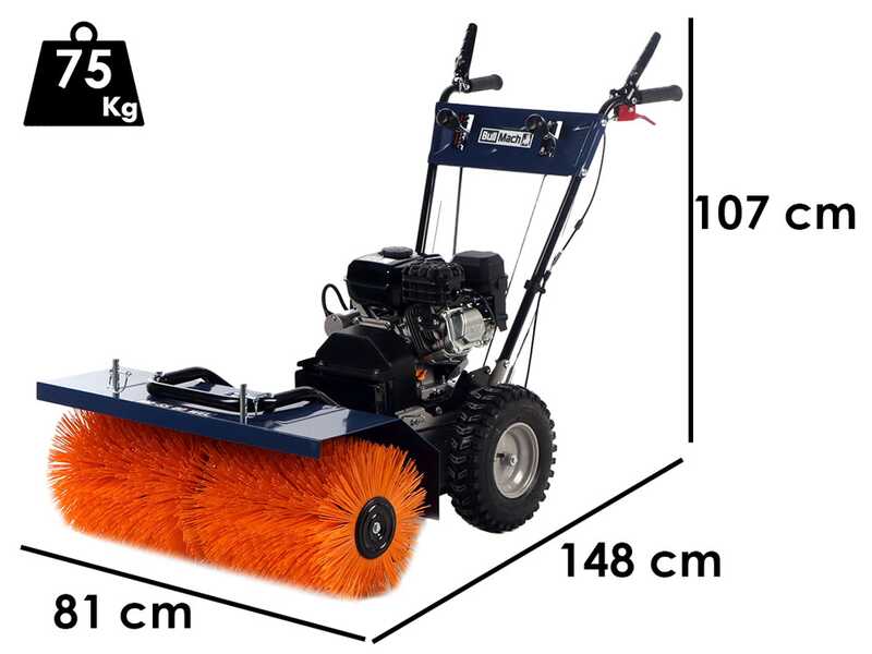 BullMach BM-SS 80 WEL - Multifunctional power sweeper with electric start