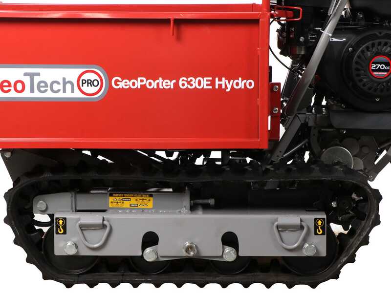 GeoTech Pro GeoPorter 630E Hydro - Tracked wheelbarrow - Hydraulic extension skip 600Kg