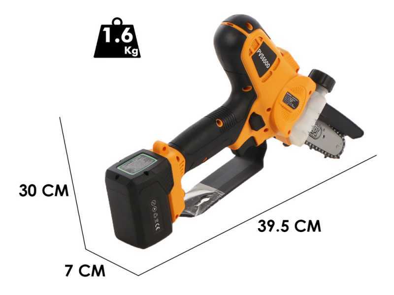 Volpi KVS5500 Manual Battery-powered Pruner - 14.4 V 4Ah Batteries