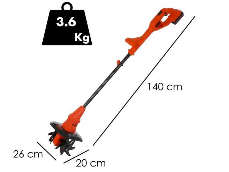 Black &amp; Decker BETL1820L-QW - Batter-powered tiller - 18V 2Ah
