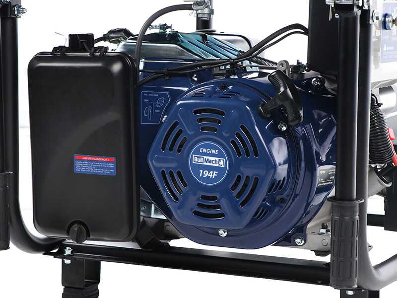 BullMach AMBRA 13800 E-3 - Petrol-powered Wheeled Generator with 10 kW AVR - DC 9 kW Three-phase