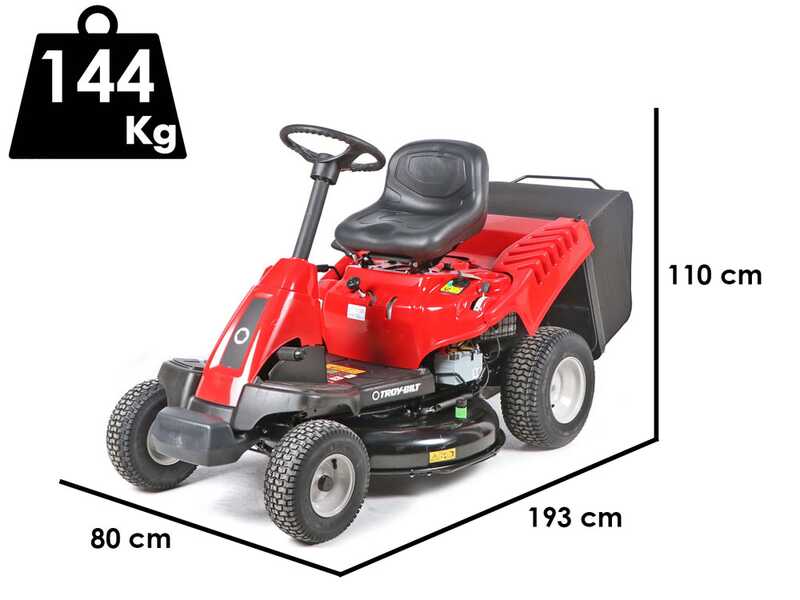 Troy-Bilt TB 76T-R - Riding-on Mower - with Grass Collector - 382cc Engine