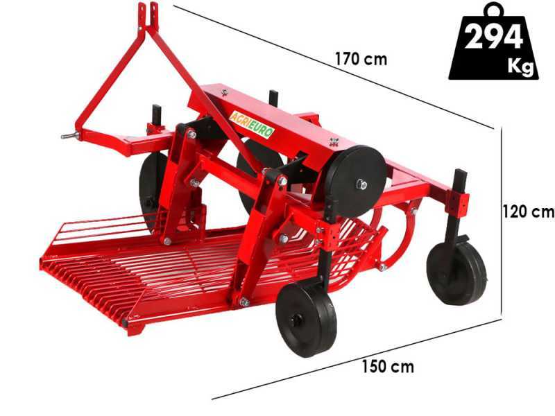 Top Line DM 100 - Potato digger with side discharge for tractor - Oscillating sieve - For tractors with three-point hitch