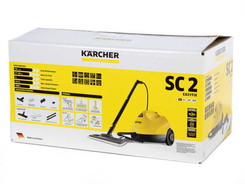 Karcher SC2 EasyFix EU - Steam cleaner - 2 levels of steam regulation - Power 1500 W