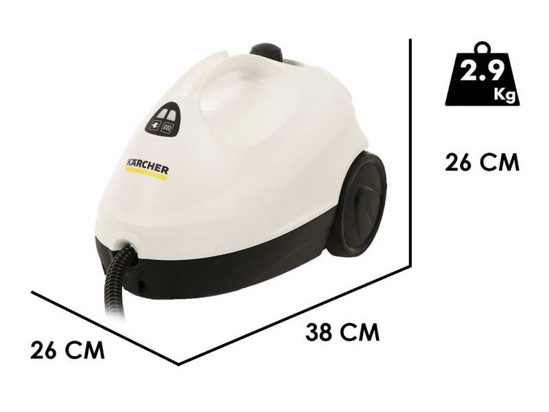 Karcher SC2 EasyFix EU - Steam cleaner - 2 levels of steam regulation - Power 1500 W
