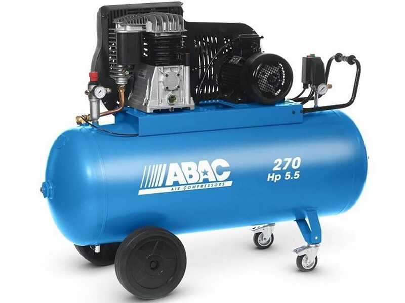 ABAC B5900B 270 CT5,5 - Three-phase electric belt driven air compressor - Motor 5.5 HP - 270 litres