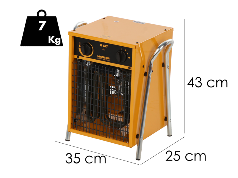 Master B 5 EPB - Three-phase Electric Heater with Fan - Hot Air Generator