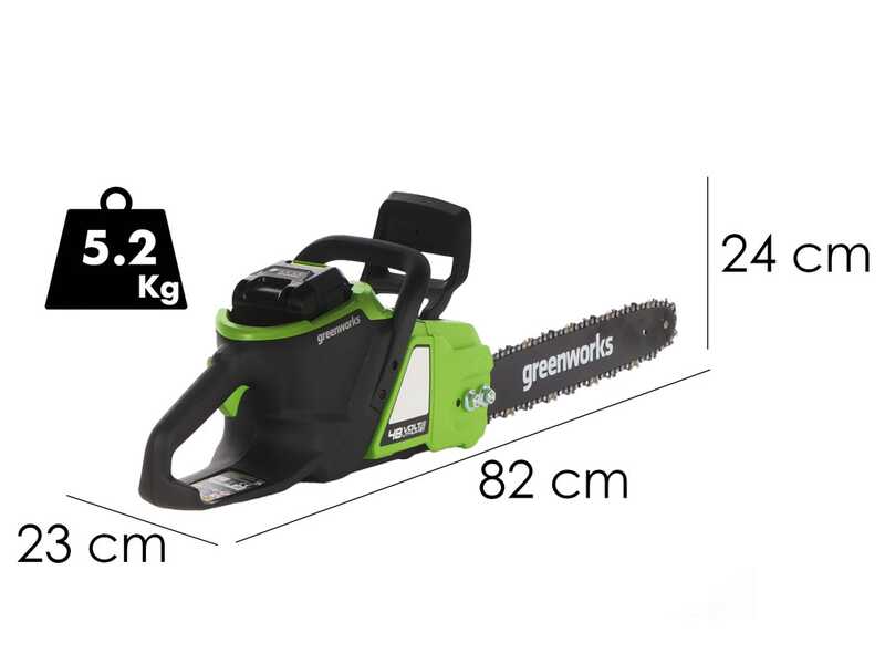 Greenworks GD48CS36K4 - 48V 4Ah Battery-powered electric saw - 36 cm Blade