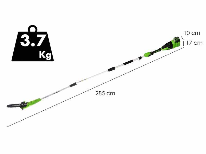 Greenworks GD40PSHK2 - Pruner/Hedge Trimmer with Extension Pole - 2 x 2Ah 40V