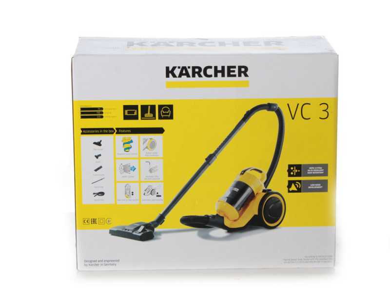 Karcher VC 3 bagless, trolley hoover - with multi-cyclone technology - 700W