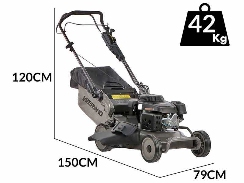Weibang WBMWB507SCV3 - Petrol Trailed Lawn Mower - 4in1 - 196cc Engine