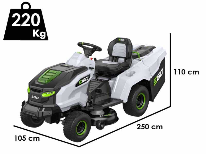 PROMO EGO TR 3801 E - B - Battery-powered Riding-on Mower with Grass Collection Basket - 56V - 40Ah