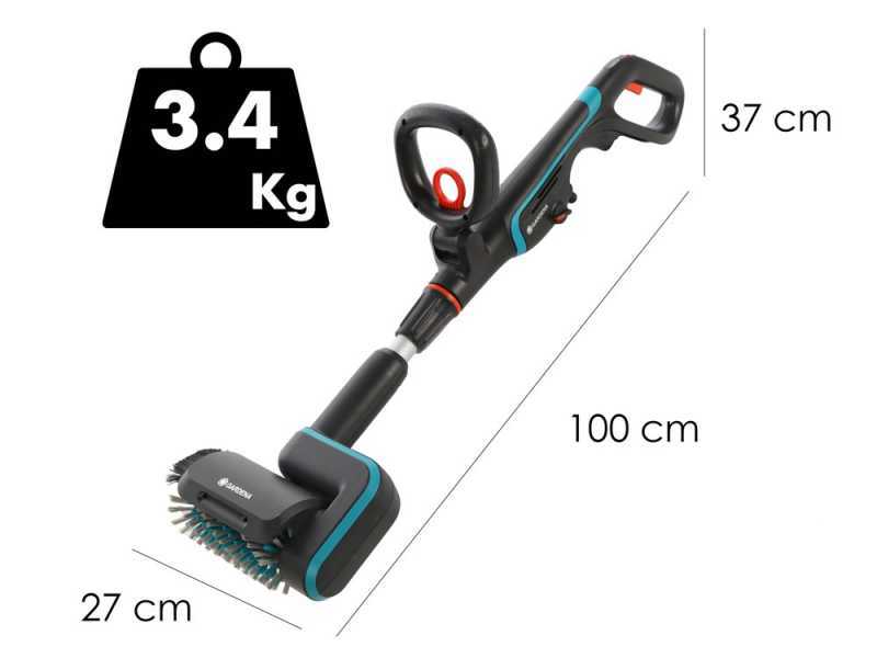 Gardena AquaBrush Patio 03/18V P4A Solo - Battery-powered floor washer - BATTERY AND BATTERY CHARGER NOT INCLUDED
