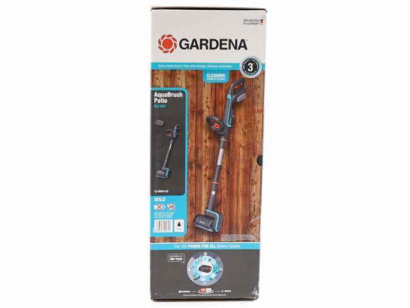 Gardena AquaBrush Patio 03/18V P4A Solo - Battery-powered floor washer - BATTERY AND BATTERY CHARGER NOT INCLUDED