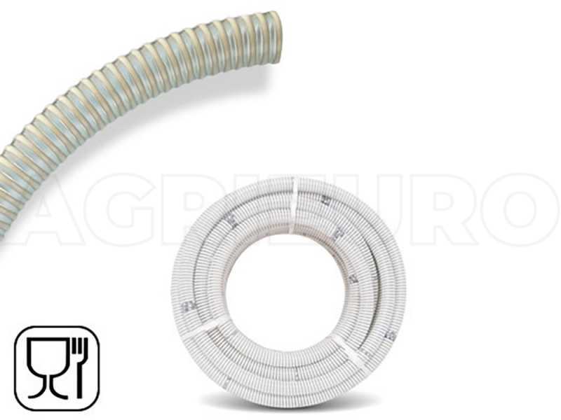 Cristallo Transparent Vacuum Coiled Hose for Food Stuff &Oslash; 30 mm, 5 m