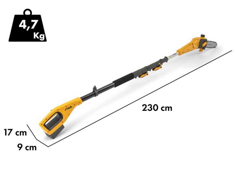 Stiga MT 100e Kit - Pruning shear/Hegde trimmer on extension pole - 20V/4Ah