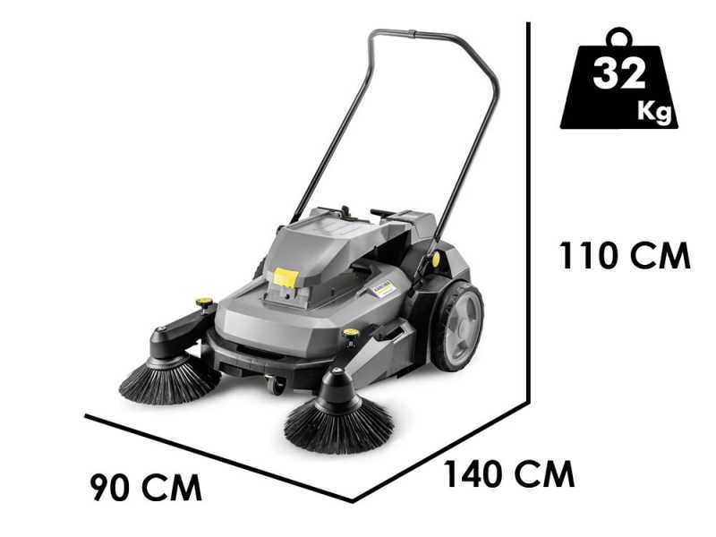 Karcher KM 70/25 C Bp 2SB - Battery-powered Sweeper with collection basket - 5Ah 36V