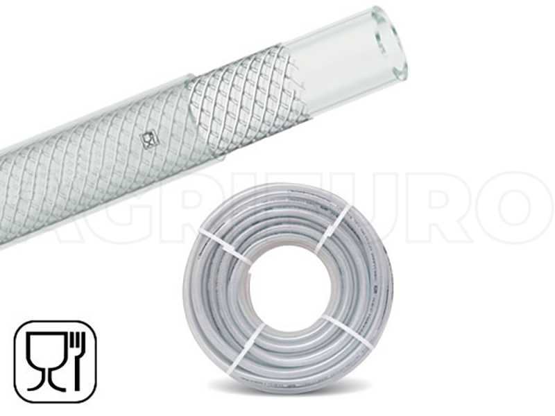 Cristallo Transparent Delivery Reinforced Hose for Food Stuff &Oslash; 19 mm, 50 m