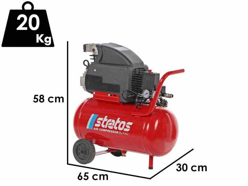 Fiac Stratos 24 - Electric Air Compressor - Motor 2 HP - 24 lt