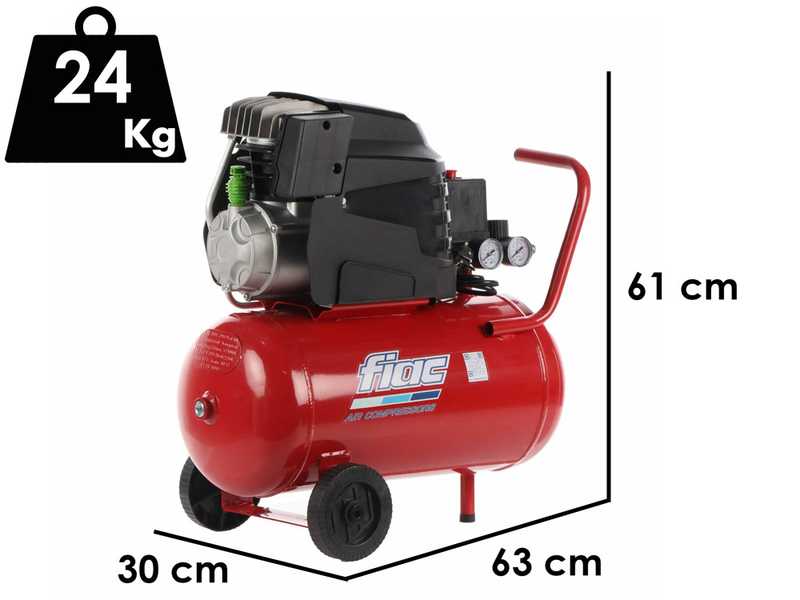 FIAC Cosmos 225 - Single-Phase Electric Air Compressor - Motor 2 HP - 24 lt