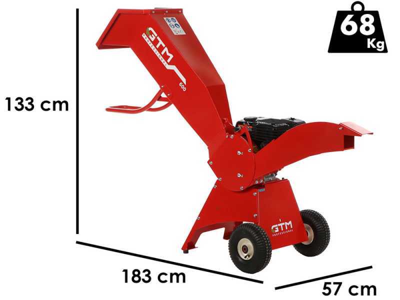 GTM GTS 600 G - Petrol-driven shredder - Loncin G200F engine