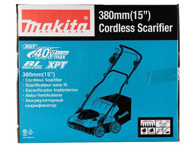 Makita UV001GM201 - Battery-powered Lawn Scarifier - 40V - 4Ah